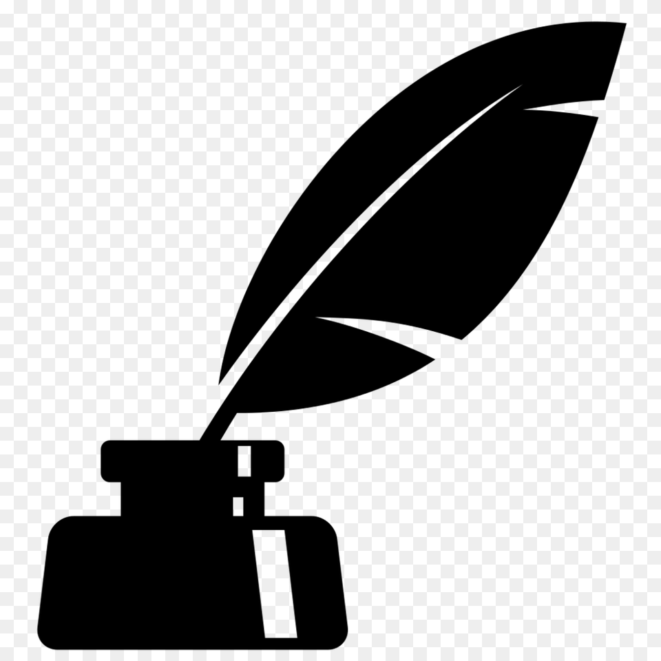 Quill Clipart Playwright, Gray Free Transparent Png