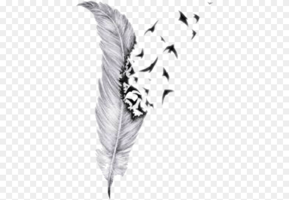 Quill Feather With Birds Tattoo Design, Adult, Bride, Female, Person Free Png Download
