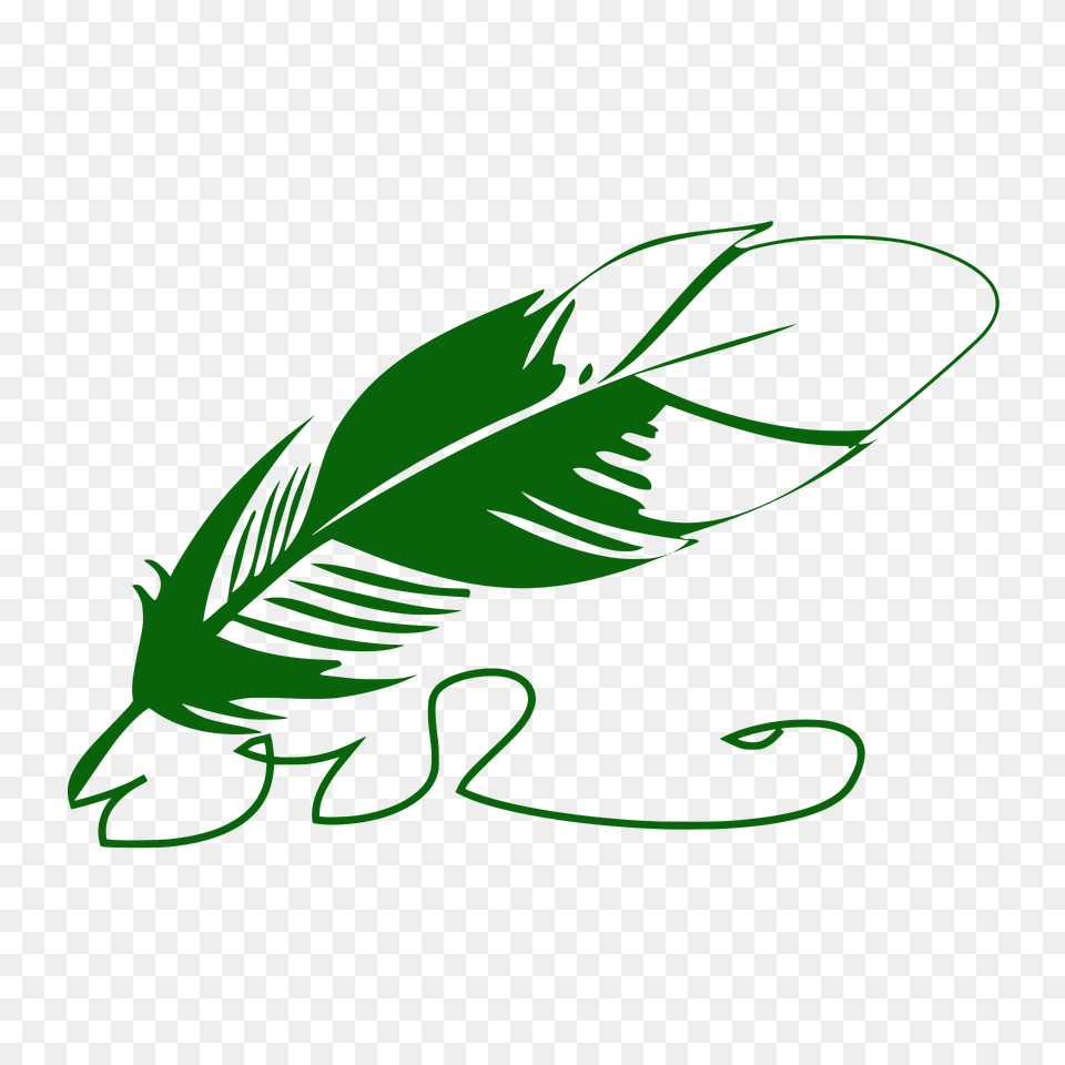 Quill Icon White Silhouette, Green, Leaf, Plant, Animal Free Transparent Png