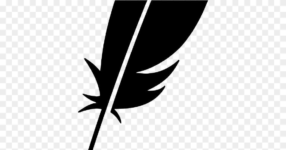 Quill Pen Write Silhouette Author Ink Feather Graphic Design, Gray Png Image