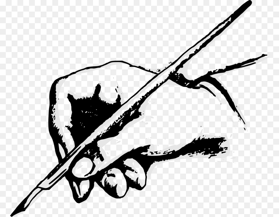 Quill Pens Paper Writing Writer, Stencil, Weapon, Person, Hand Free Png