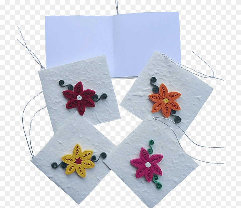 Quilled Flower Gift Tags Earrings, Envelope, Greeting Card, Mail, Accessories Free Png Download