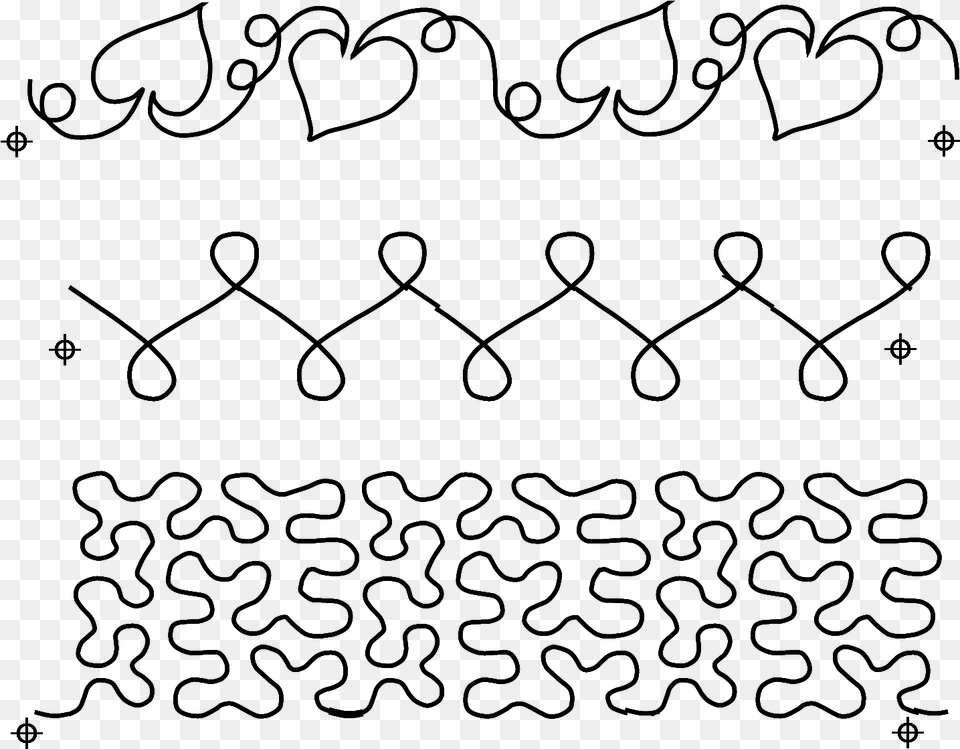 Quilting Full Line Stencil Border 3 Designs Reusable Drawing, Nature, Night, Outdoors, Lighting Free Png
