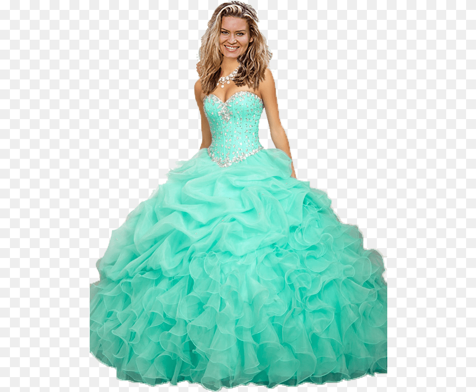 Quinceanera Dresses Color Mint Puffy Mint Green Quinceanera Dresses, Adult, Wedding Gown, Wedding, Person Free Png Download