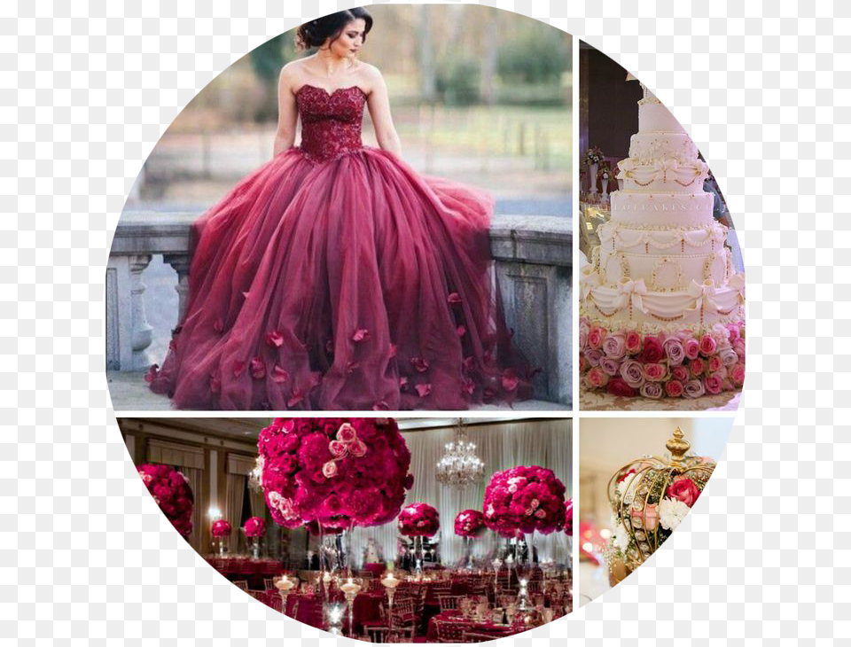 Quinceanera Themes Party Sweet 16 Burgundy, Gown, Formal Wear, Fashion, Clothing Free Transparent Png