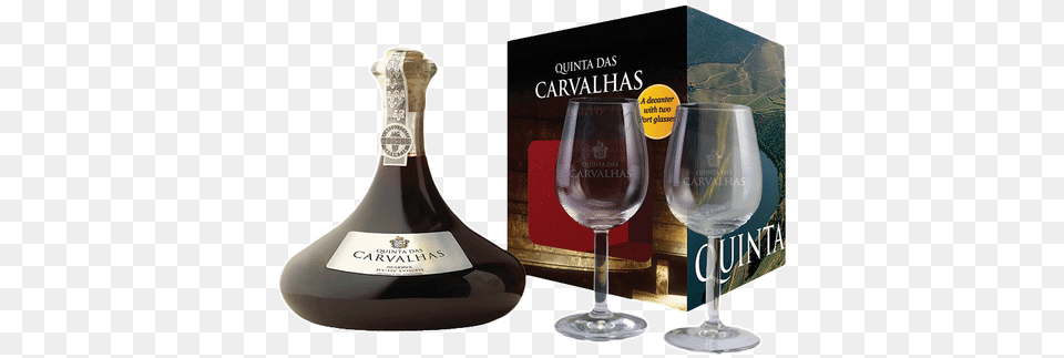 Quinta Das Carvalhas Ruby Port Reserva Decanter 2 Glass, Alcohol, Beverage, Bottle, Liquor Png Image