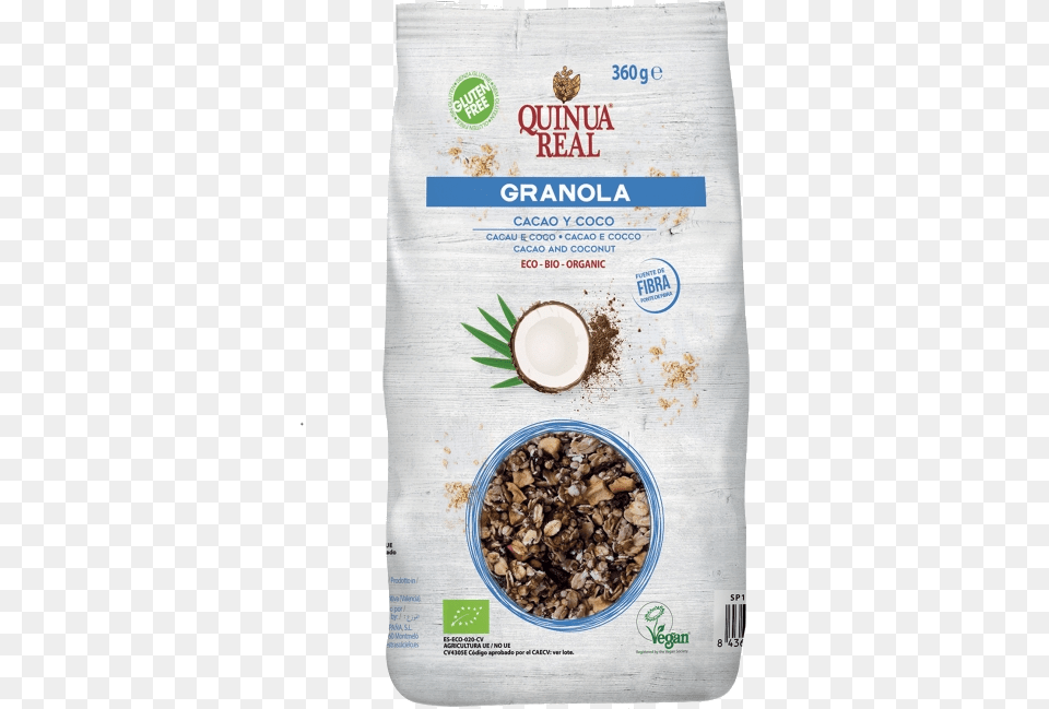 Quinua Real Granola With Cocoa And Coconut, Food, Grain, Produce, Breakfast Free Png Download