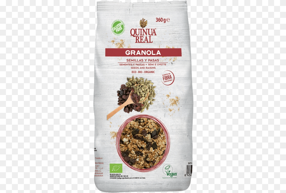 Quinua Real Granola With Seeds And Raisins, Food, Grain, Produce, Book Free Transparent Png