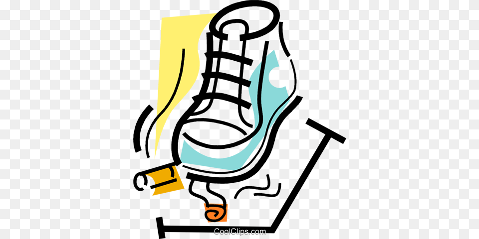 Quitting Smoking Royalty Free Vector Clip Art Illustration, Clothing, Footwear, Shoe, Sneaker Png