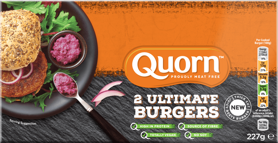 Quorn Ultimate Vegan Burger Free Png Download