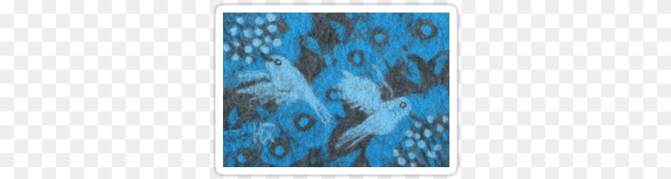 Quot The Hummingbirds Tropical Birds Blue Amp Gray Colors Kolibris Blaue Vgel Blumenmotiv Faserkunst Lendenkissen, Home Decor, Rug, Mat Png
