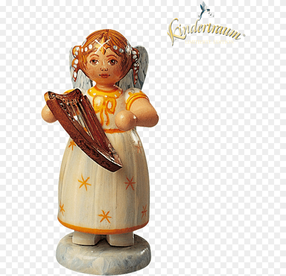 Quotangel With Hand Harpquot Figurine, Baby, Person, Face, Head Png Image