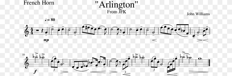 Quotarlingtonquot From Jfk F Hrn Sheet Music, Gray Png Image