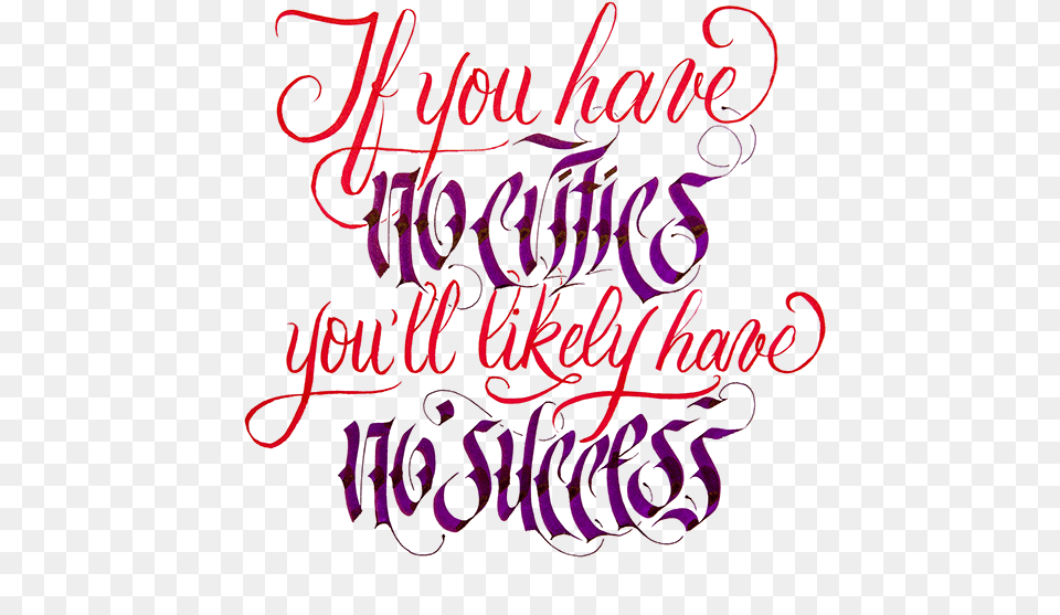 Quotation On Success In Calligraphy, Handwriting, Text Png