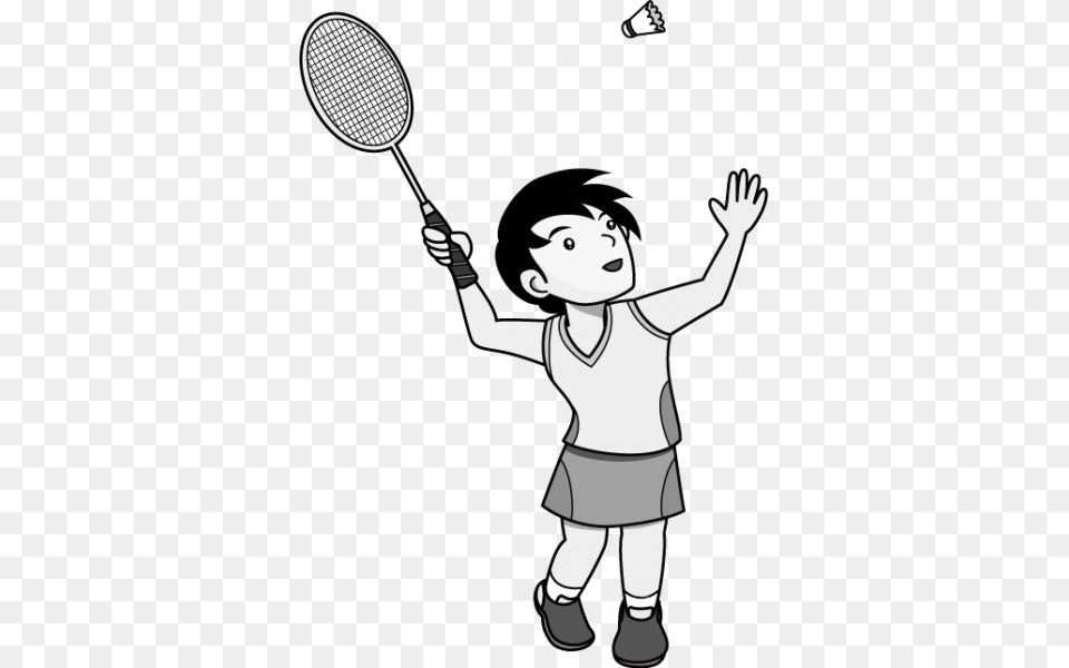 Quotbadminton Player Clipart 6quot Photo, Badminton, Person, Sport, Baby Png