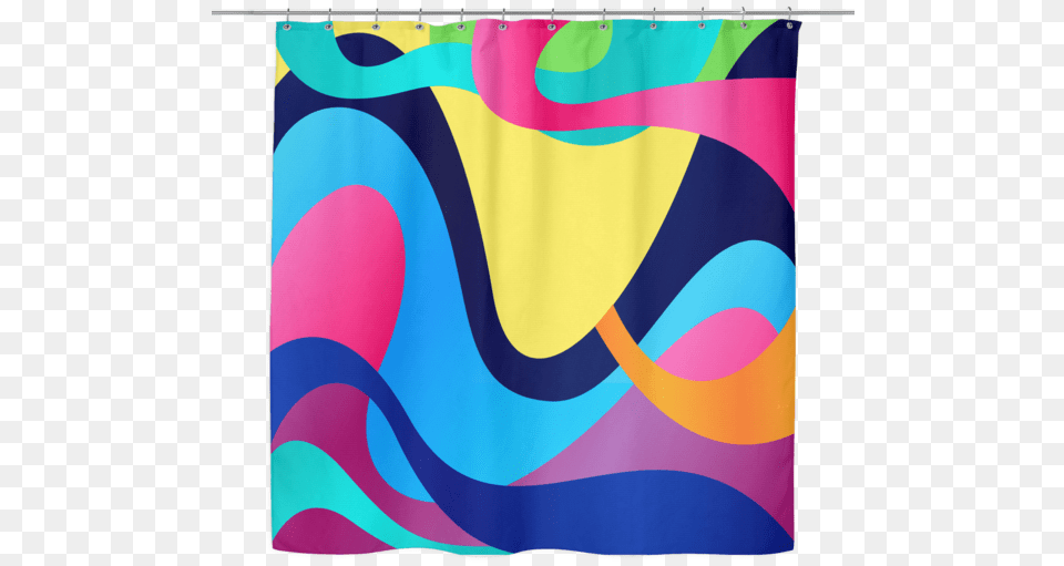 Quotblairquot Colorful Abstract Swirl Shower Curtain 70 X Flag, Shower Curtain Free Png