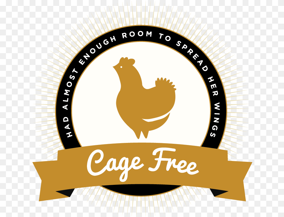 Quotcage Freequot Food Has A New Slogan Cage Eggs Label, Logo, Animal, Bird, Chicken Free Png Download