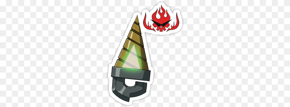 Quotcore Drill Amp Gurren Lagann Symbolquot Stickers By Cassarie2 Gurren Lagann Core Drill, Ammunition, Clothing, Grenade, Hat Free Png