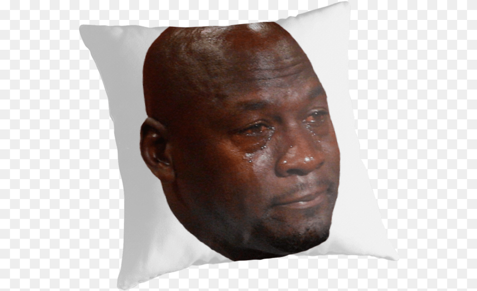 Quotcrying Jordanquot Throw Pillows By Michael Jordan Hall Of Fame, Adult, Photography, Person, Man Png Image