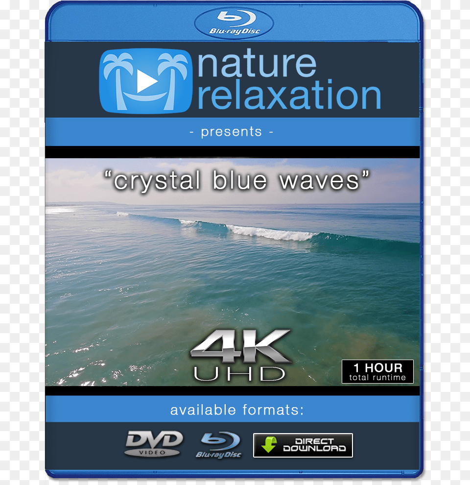 Quotcrystal Blue Wavesquot 1 Hour Still 4k Nature Relaxation 4k Resolution, Outdoors, Sea, Water, Sea Waves Png Image
