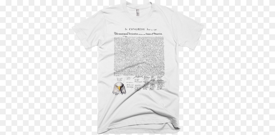 Quotdeclaration Of Independencequot Designed Printed And Big X Texas Shirt, Clothing, T-shirt, Animal, Bird Free Png