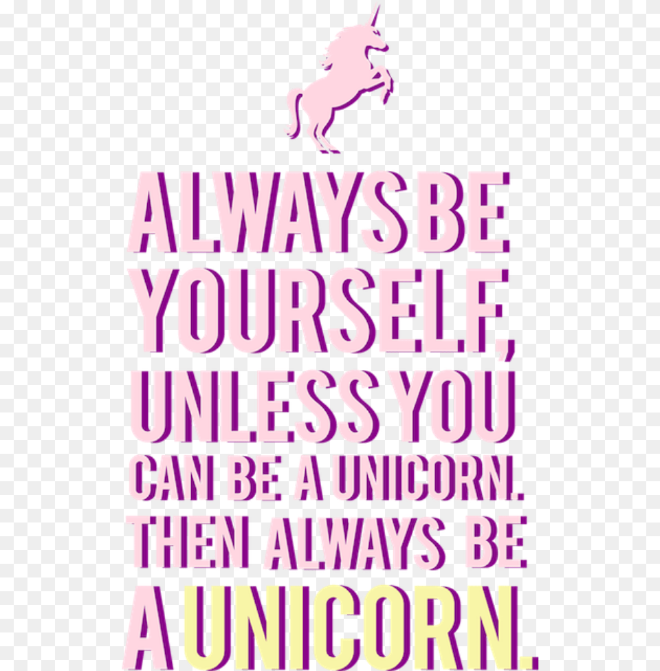Quotes Unicorn Unicorn Cute Pink Calligraphy, Advertisement, Purple, Poster, Text Png