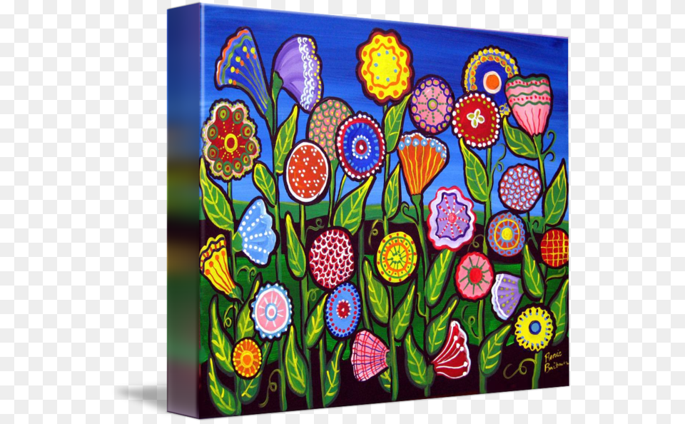 Quotfun Whimsical Flowersquot By Renie Britenbucher All My Walls 39fun Whimsical Flowers39 By Renie Britenbucher, Art, Canvas, Modern Art, Painting Png