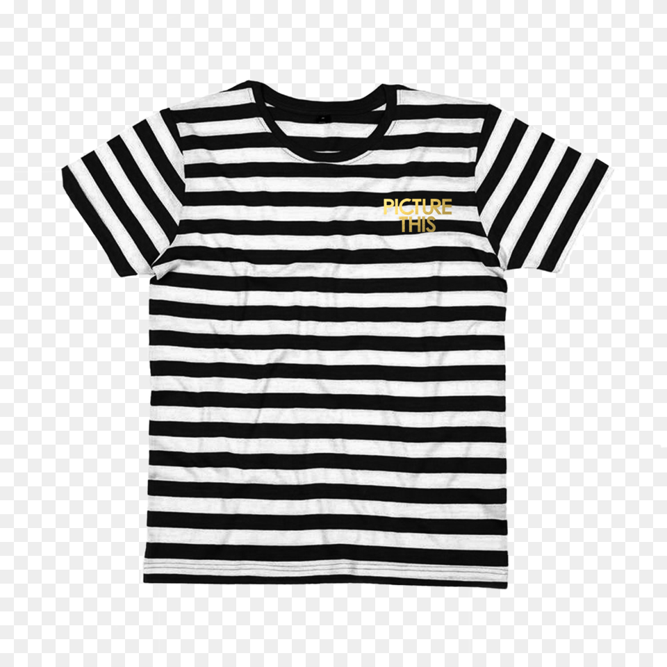 Quotgold Foil Logo Pnsk Pruhovan Triko, Clothing, Shirt, T-shirt Free Png
