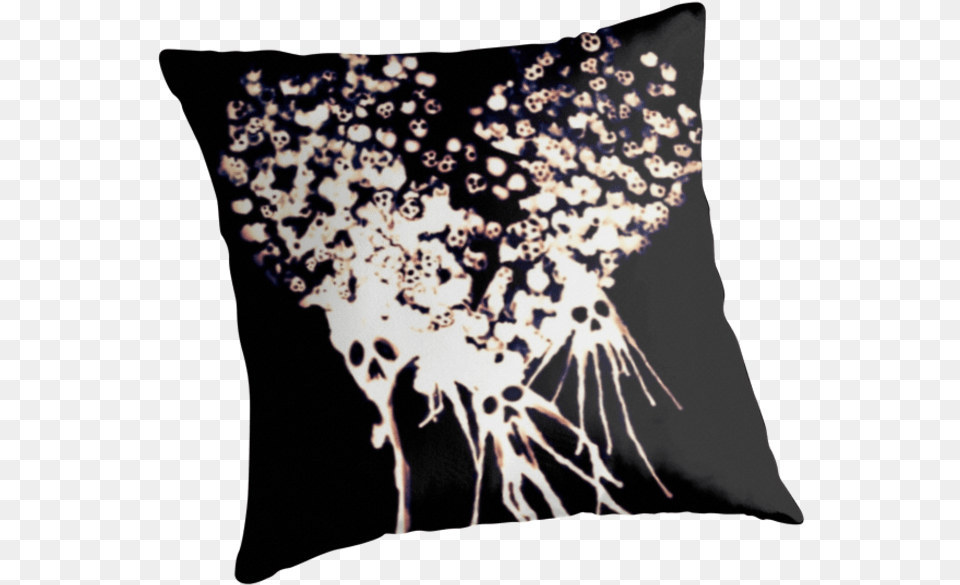 Quotgoth Broken Heart Skullsquot Throw Pillows Atlasartsn Pillow, Accessories, Art, Fireworks, Jewelry Free Png Download