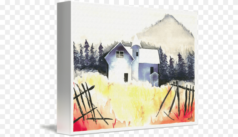 Quothouse In The Wildernessquot By Andrew Carson Painting, Architecture, Art, Building, Cottage Free Png