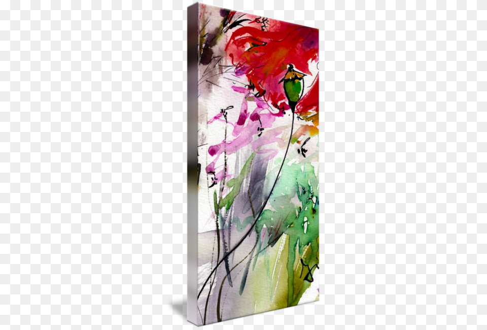 Quotintuitive Modern Floral Poppy Pods Quot By Ginette Callaway Gallery Wrapped Canvas Art Print 5 X 10 Entitled Modern, Modern Art, Painting, Collage, Animal Png Image