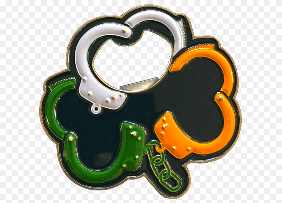 Quotirish Handcuffsquot Challenge Coin And Opener Off Duty Irish Challenge Coins Png