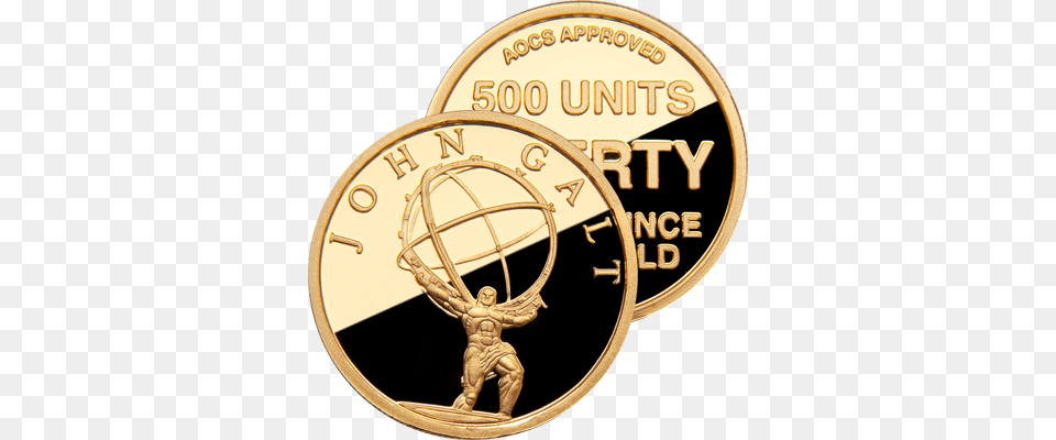 Quotjohn Galtquot Atlas Shrugged Gold Coin, Trophy, Person Free Png