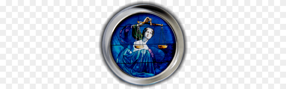 Quotjusticequot Stained Glass Window Glass Paperweight, Art, Person, Disk Free Png