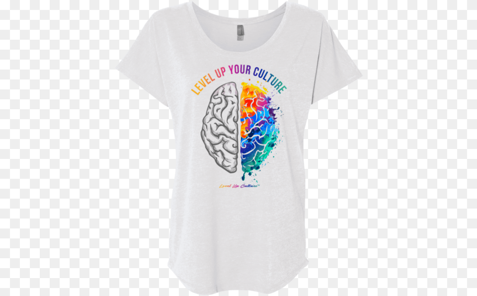 Quotlevel Up Your Culturequot Women39s T Shirt Brain Hemispheres, Clothing, T-shirt Png Image