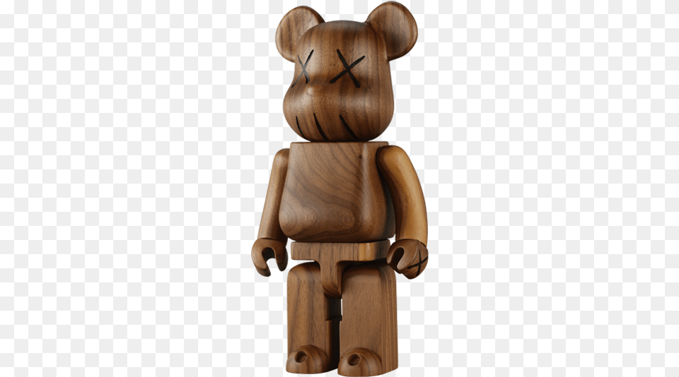 Quotmedicom Toy Berbrickkawskarimokuquot Wood Bearbrick 1000 Kaws, Figurine Free Png