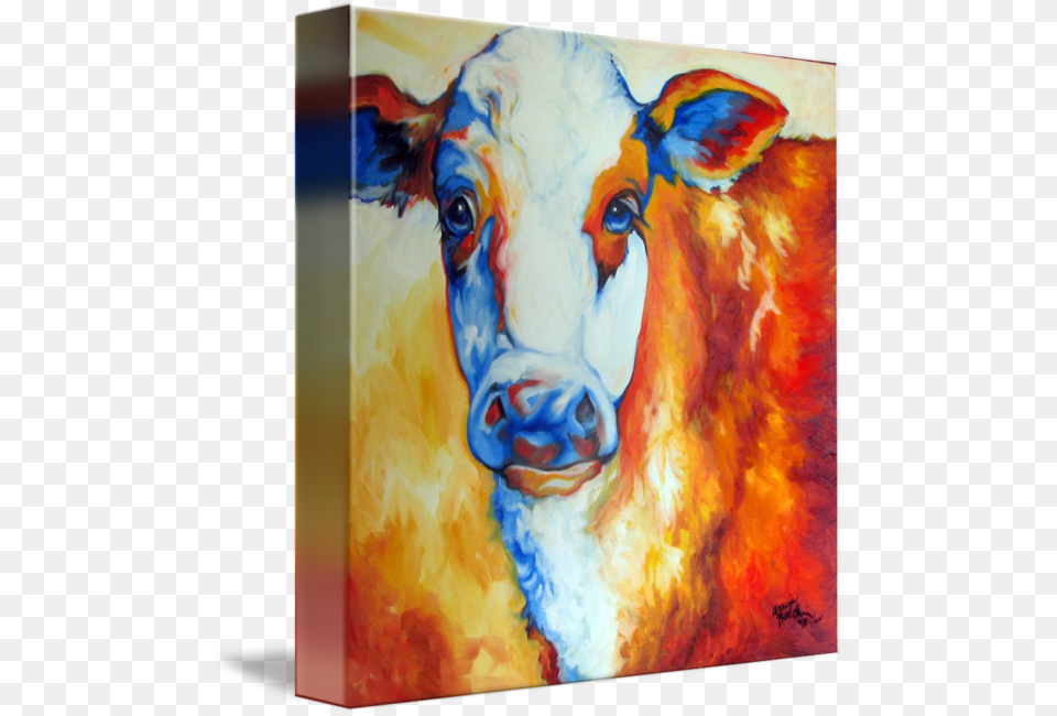 Quotmemooquot By Marcia Baldwin Wesley Chapel Gallery Wrapped Canvas Art Print 11 X 11 Entitled Memoo, Modern Art, Animal, Cattle, Livestock Png Image
