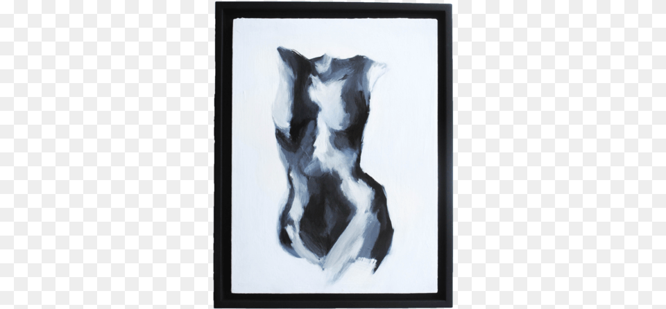 Quotmoonlightquot Original Framed Figure Painting Library, Torso, Body Part, Person, Art Png Image