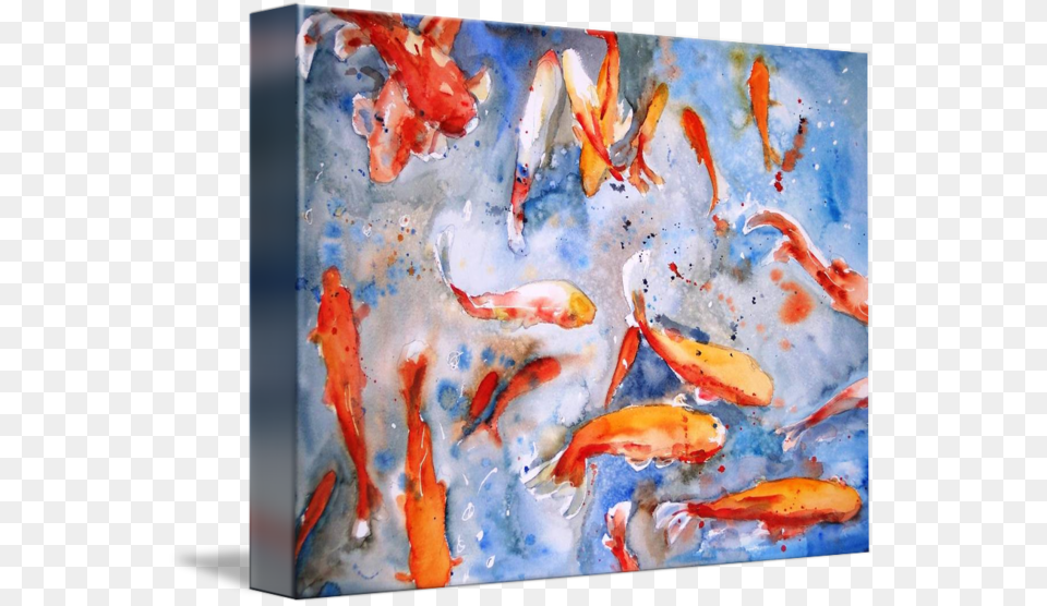 Quotmystical Waters Watercolor Painting Koi Carp Fishquot Fish In Painting Art, Animal, Sea Life Png