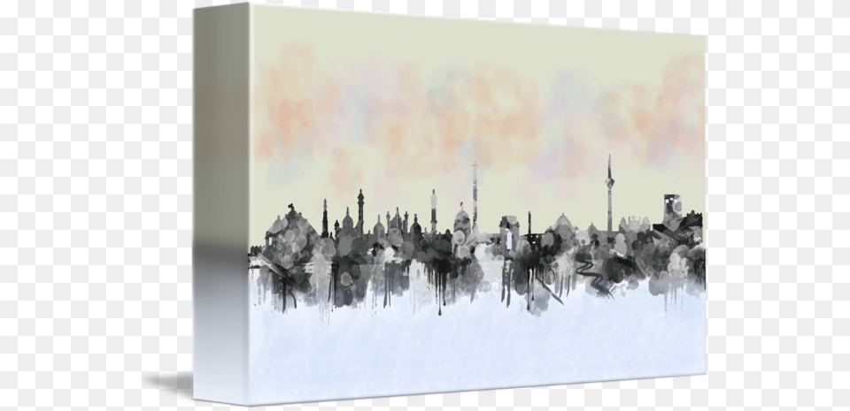 Quotnew Delhi City Skyline Watercolorquot By Mary Alhadif Artist, Art, Painting, Outdoors, Smoke Png