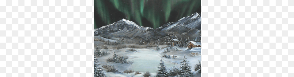 Quotnorthern Lights Dreamscapequot Fine Art Card Snow, Nature, Night, Outdoors, Sky Png