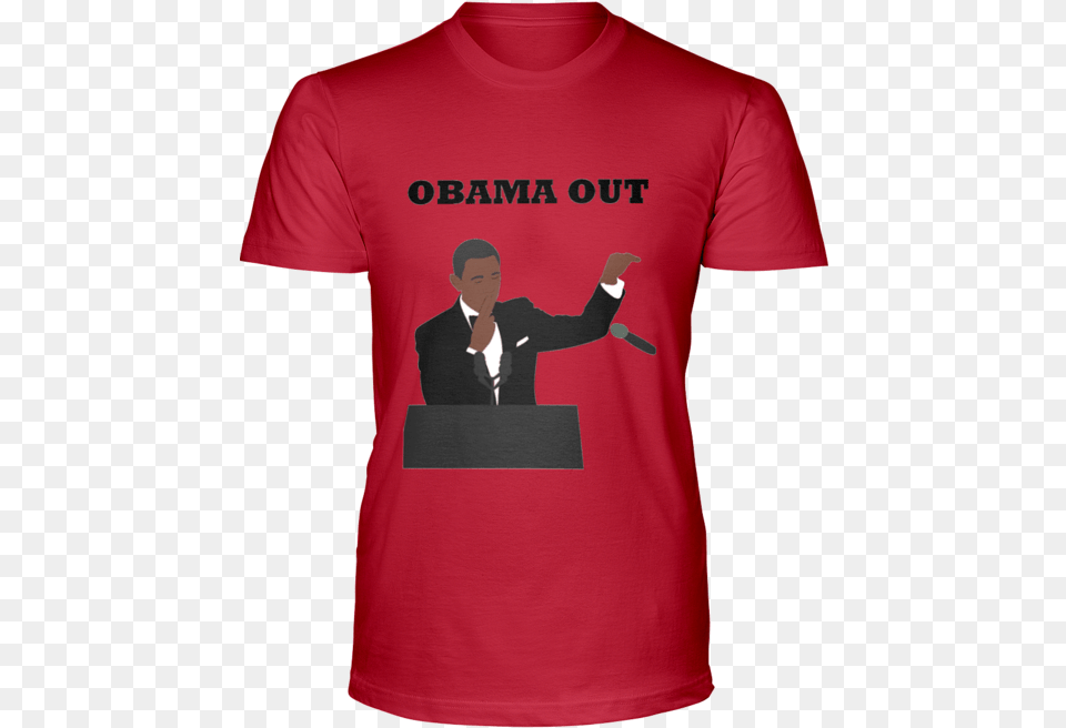 Quotobama Outquot Mic Drop Ultra Cotton T Shirt Genius At Work Sign, Clothing, T-shirt, Adult, Male Free Png