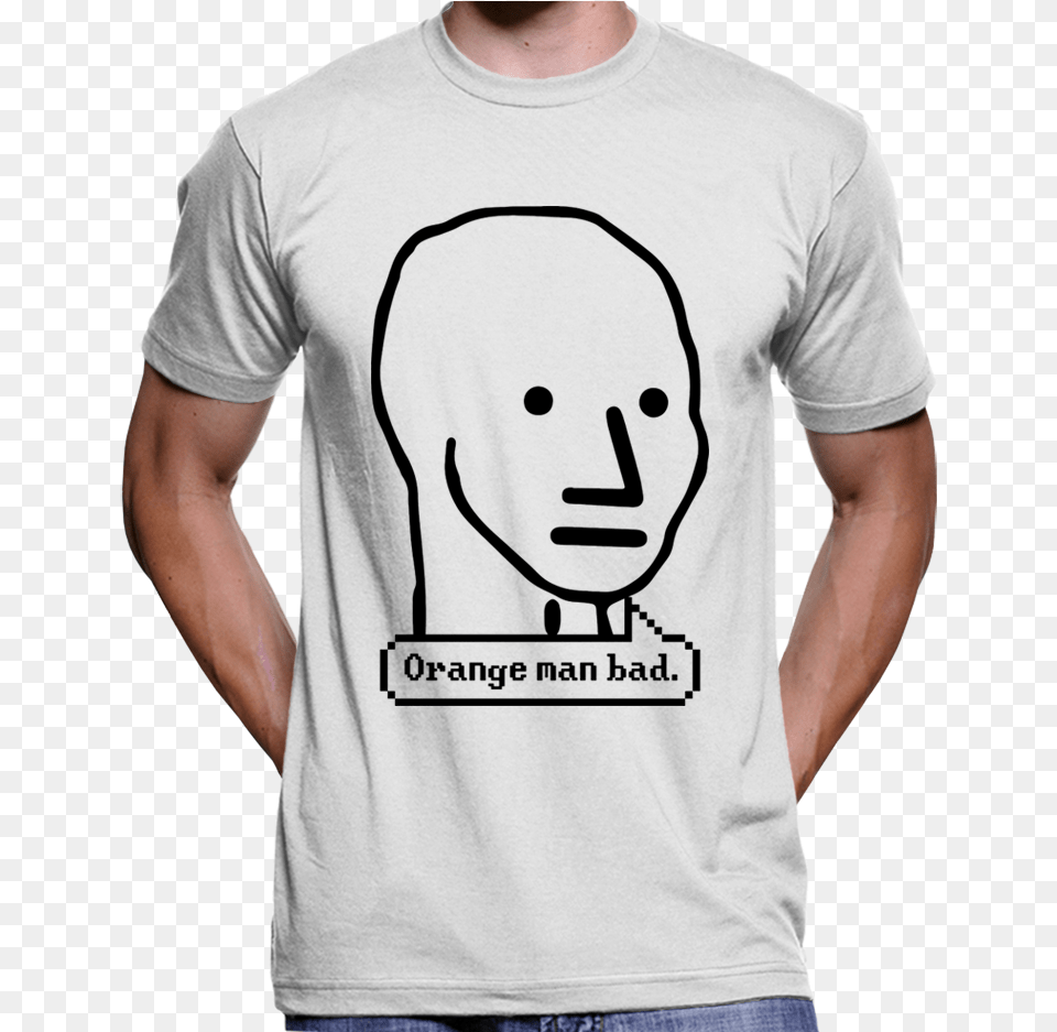 Quotorange Man Badquot Npc Meme T Shirt Tommy Robinson T Shirts, Clothing, T-shirt, Adult, Male Free Png