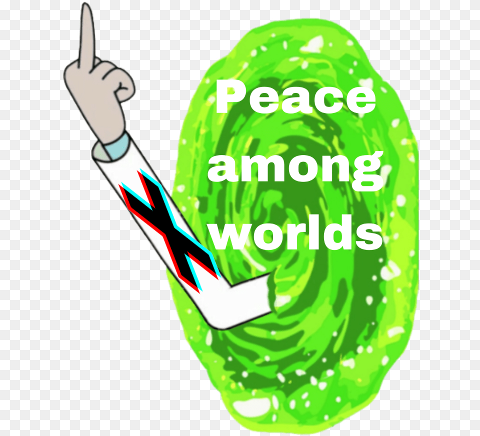 Quotpeace Among Worlds Rick Quot Rick Middle Finger, Food, Ketchup, Produce Free Png Download