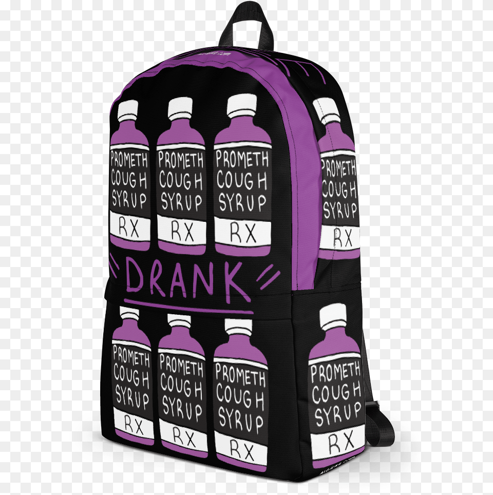 Quotpurple Drankquot Cough Syrup Bottle Purple Drank, Backpack, Bag, Person Png