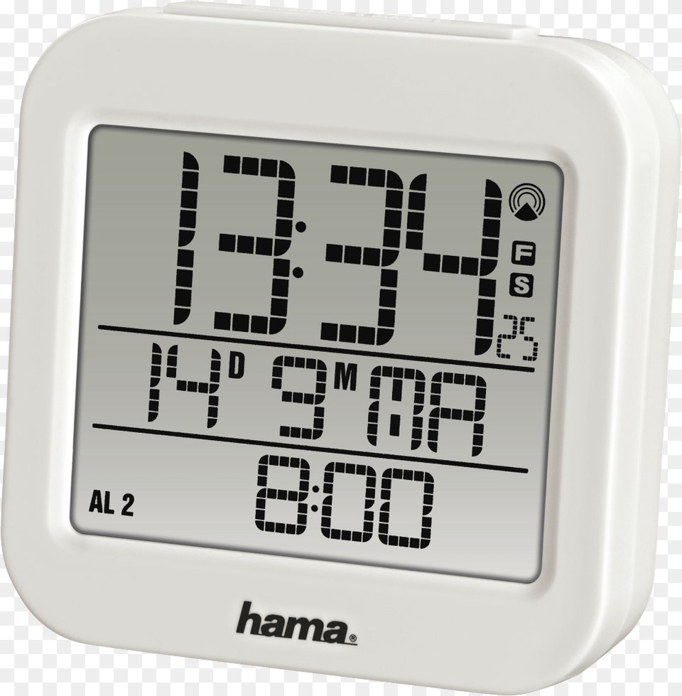 Quotrc 130quot Radio Controlled Alarm Clock White Radio Clock, Digital Clock, Electronics, Screen, Computer Hardware Free Transparent Png