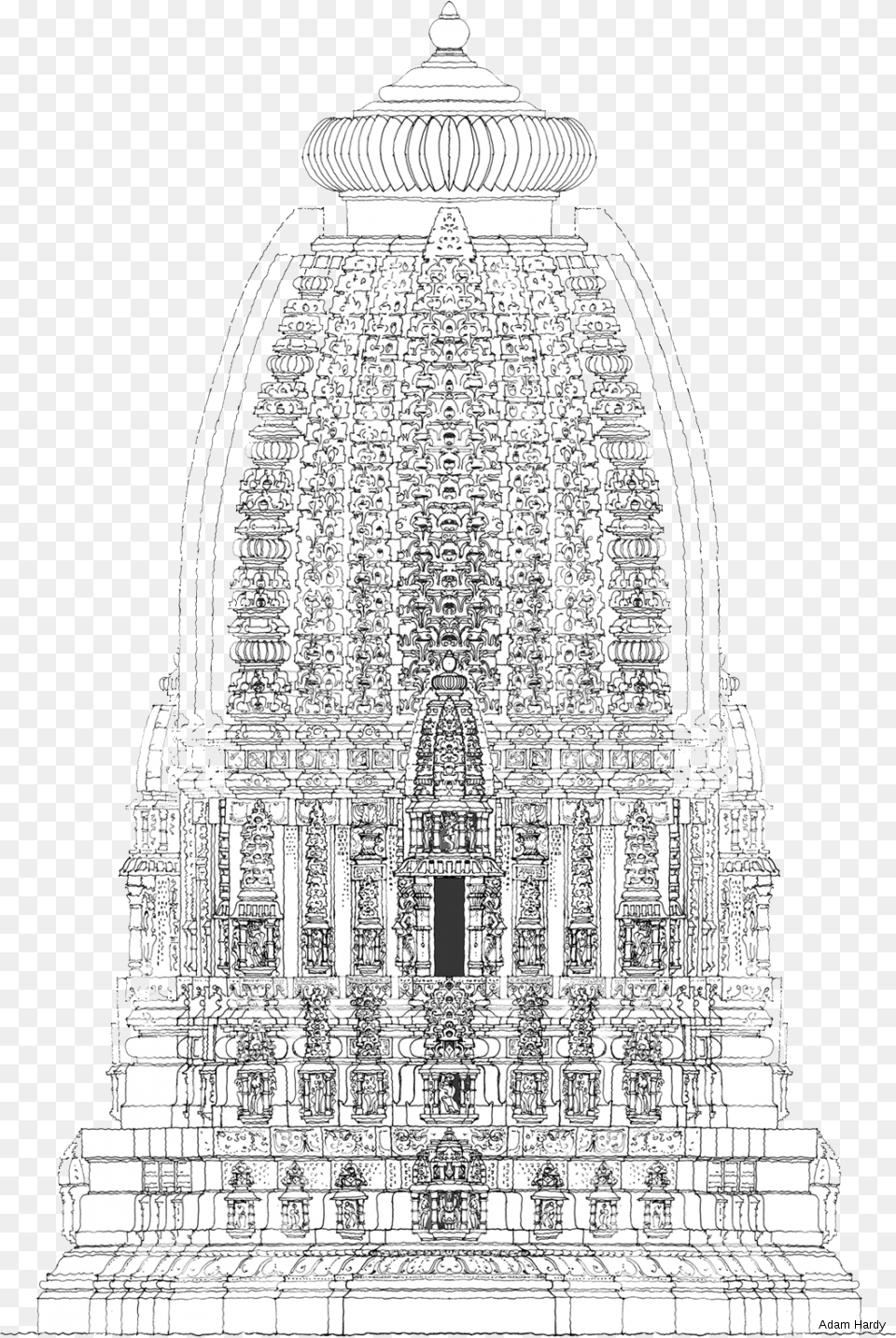 Quotreconstruction Drawing Of Temple 5 Ashapuri Indian Temple Architecture, Chandelier, Lamp, Art, Building Free Transparent Png