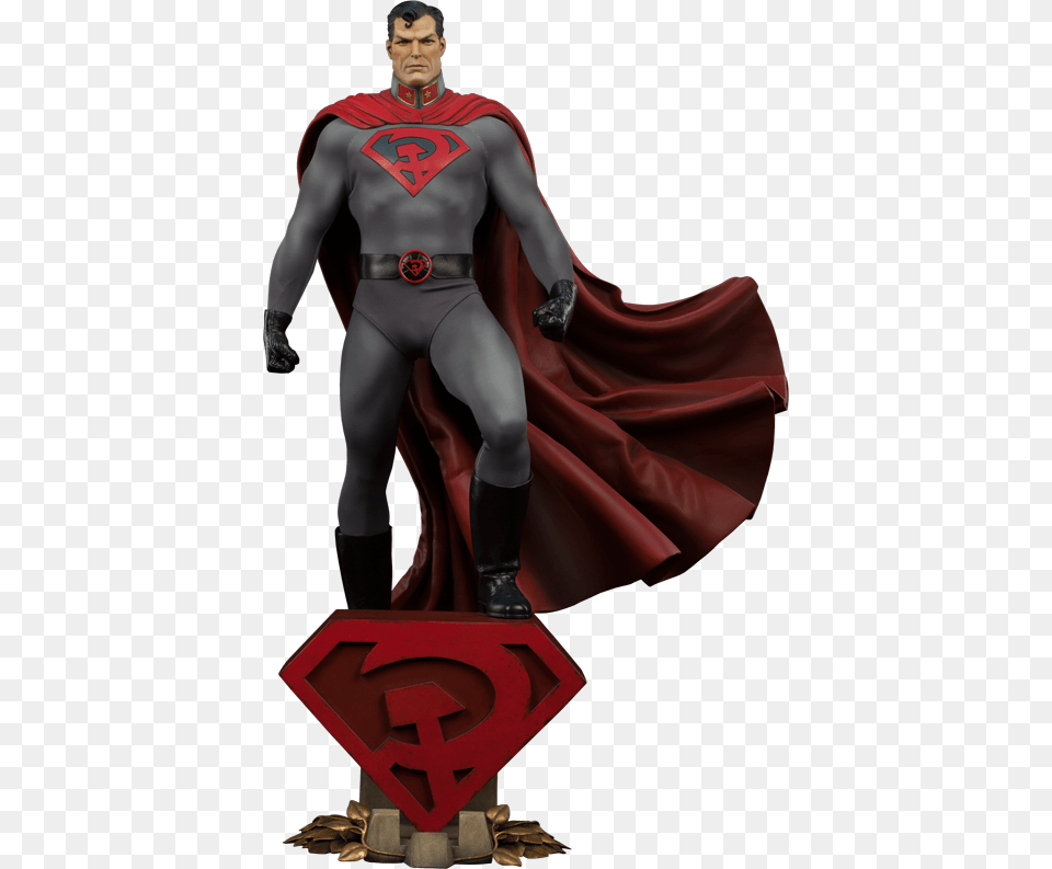 Quotred Sonquot Edition Statue Sideshow Collectibles Dc Comics Superman Red Son Premium, Adult, Male, Man, Person Free Transparent Png