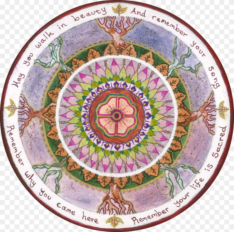 Quotremember Your Songquot Mandala Sticker Yoga Art Sacred Circle, Dish, Food, Meal, Platter Free Png