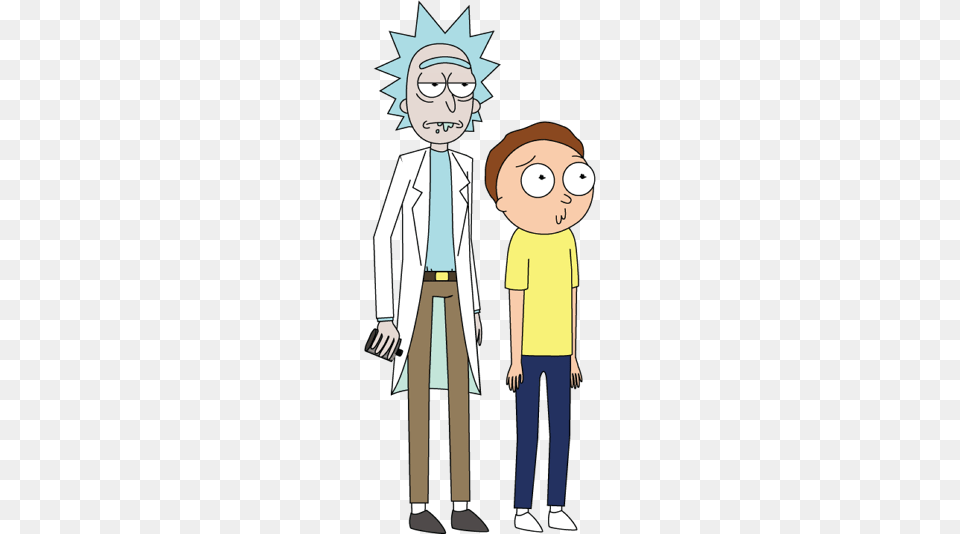 Quotrick And Morty Is An American Adult Animated Science Fiction Rick And Morty Rick Full Body, Book, Clothing, Coat, Comics Png Image